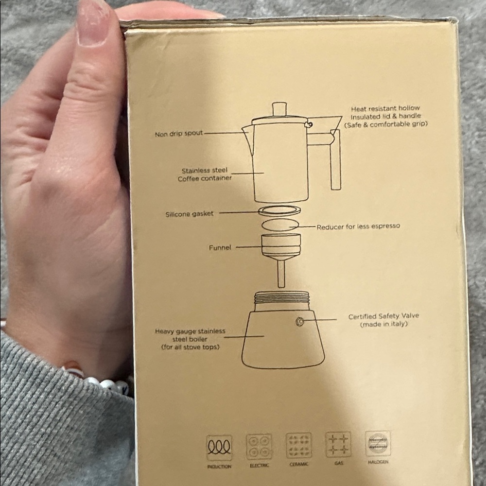 Espresso Maker - stainless steel - Picture 2 of 5